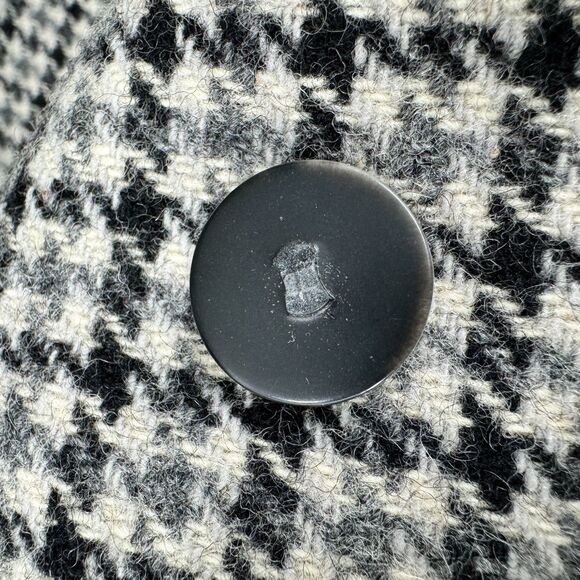 MICHAEL NOVARESE Vintage Beige Black Houndstooth 100% Wool Blazer Size 42R - Picture 11 of 12